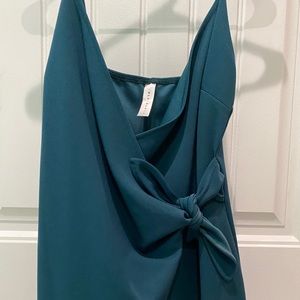 Teal wrap dress